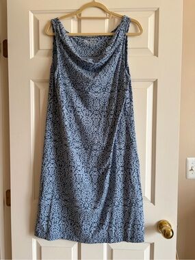 Eddie Bauer women’s cowl neck sleeveless dress in Baltic XL